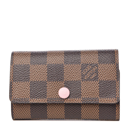 Louis Vuitton Damier Ebene Multicles 6 Key Holder Rose Ballerine 1 of 10