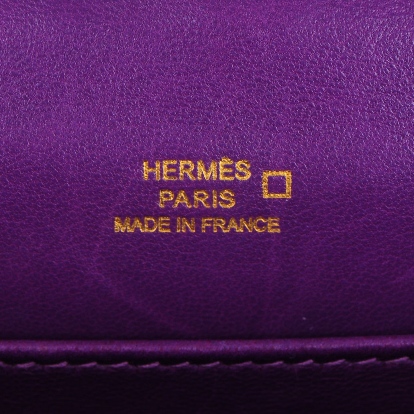 Shiny Alligator Kelly Pochette Violet