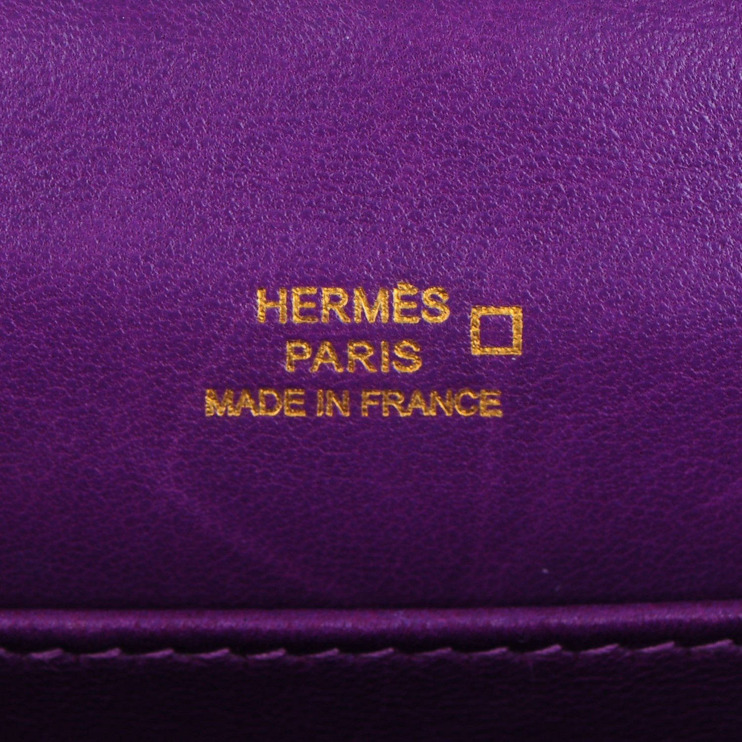 Hermes Shiny Alligator Kelly Pochette Violet 12 of 21