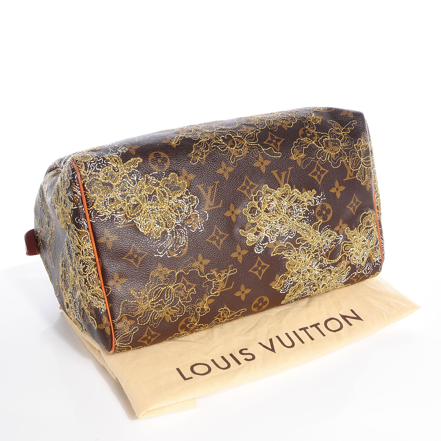 Louis Vuitton Monogram Dentelle Speedy 30 Gold 4 of 7
