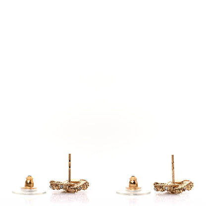 Chanel Crystal Mini Twist CC Earrings Gold 3 of 4