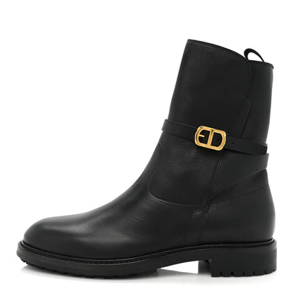 Christian Dior Calfskin Empreinte Ankle Boots 41 Black 1 of 9