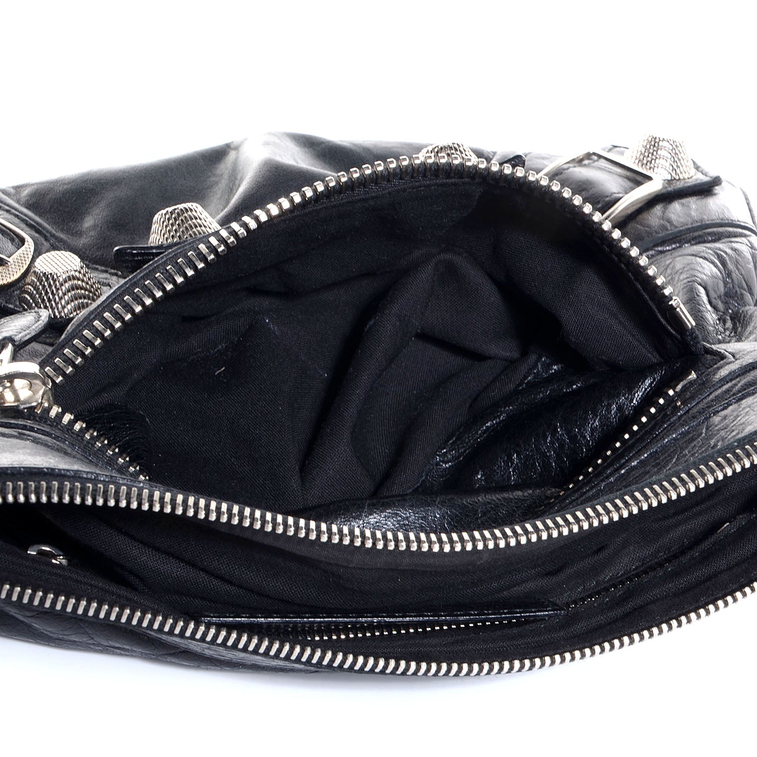Balenciaga Chevre Giant 21 Silver Hardware Flat Handle Clutch Black 10 of 11
