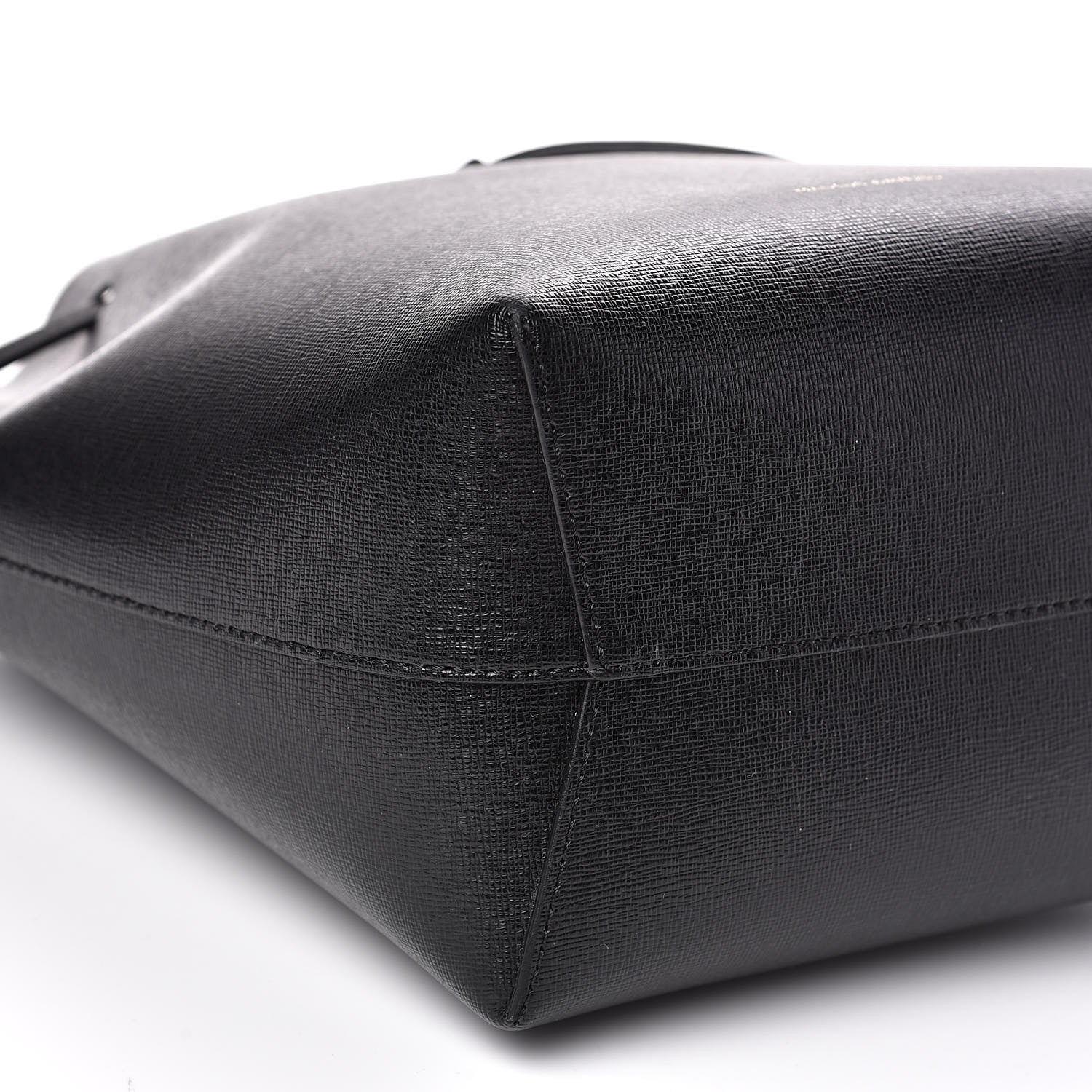 Mansur Gavriel Saffiano Mini Bucket Bag Black Flamma 7 of 11