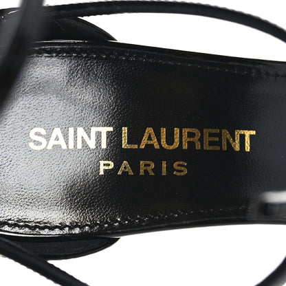 Saint Laurent Patent Cassandra 100 Ankle Strap Sandals 35.5 Black 9 of 9