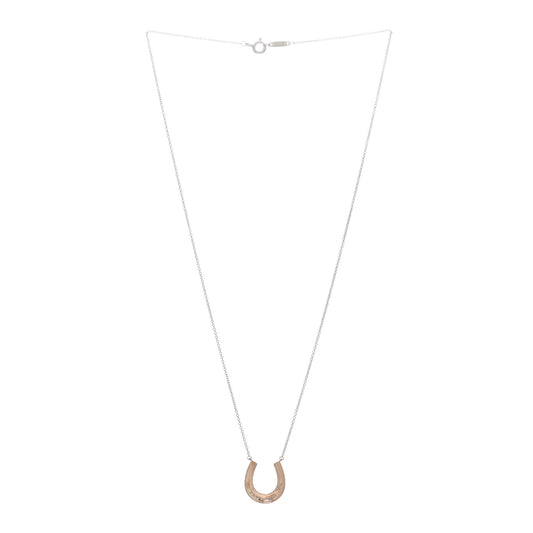 Sterling Silver Rubedo 1837 Horseshoe Pendant Necklace