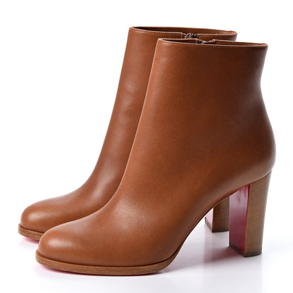 Christian Louboutin Calfskin Adox 85 Ankle Boots 39.5 Caramel 3 of 8