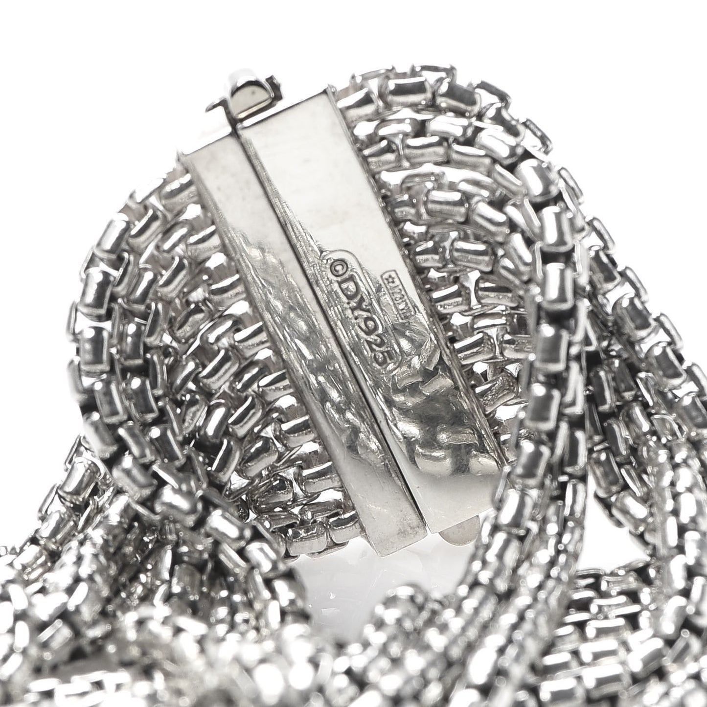 Sterling Silver Eight-Row Box Chain Bracelet