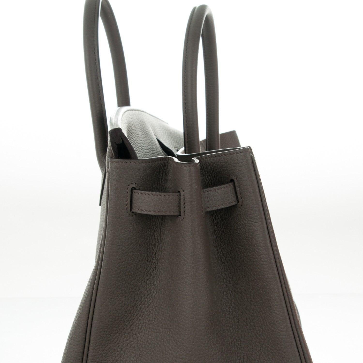 Hermes Taurillon Clemence Birkin 40 Etain 17 of 26