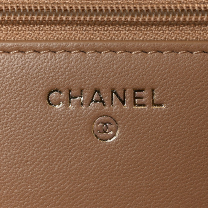 Chanel Lambskin Quilted Trendy CC Wallet On Chain WOC Beige 6 of 12