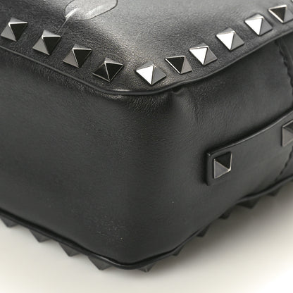 Valentino Garavani X UNDERCOVER Calfskin Rockstud Rose Print Camera Crossbody Bag Black 9 of 10