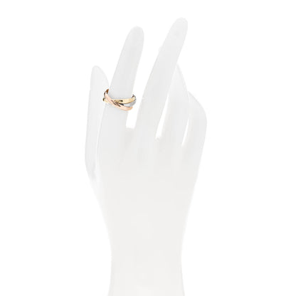 Cartier 18K Pink Yellow White Gold Small Trinity Ring 53 6.25 2 of 5