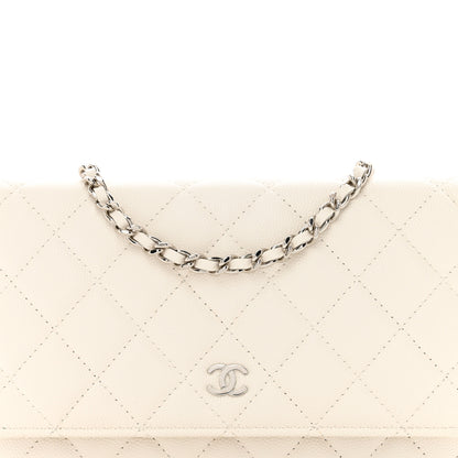 Chanel Caviar Quilted Wallet On Chain WOC White 5 of 12