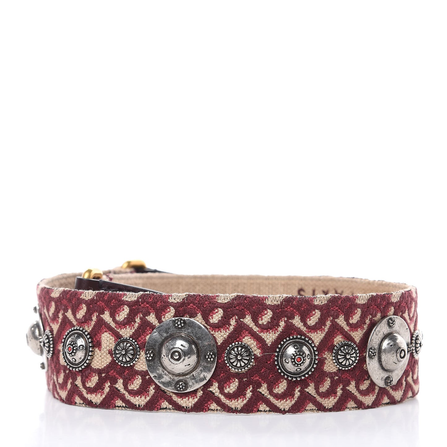 Oblique Studded Shoulder Strap Burgundy