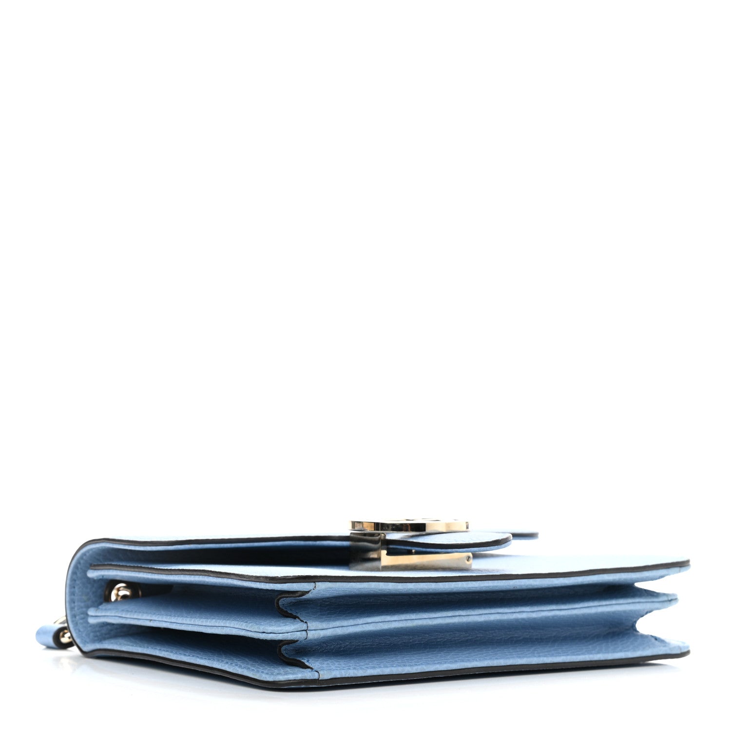 Gucci Dollar Calfskin Small Interlocking G Shoulder Bag Mineral Blue 4 of 12