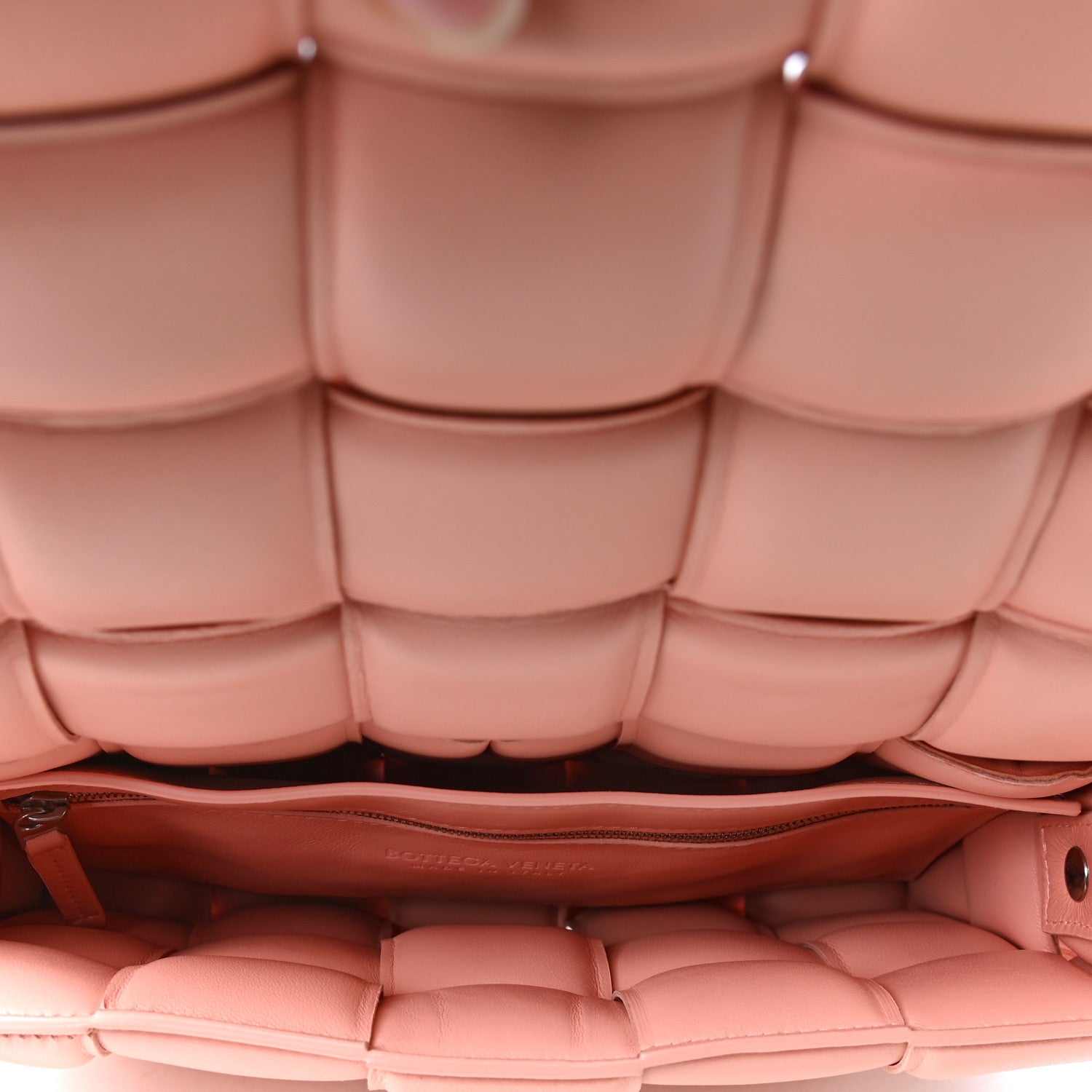 Bottega Veneta Paper Calfskin Maxi Intreccio Padded Cassette Crossbody Bag Peachy 4 of 4
