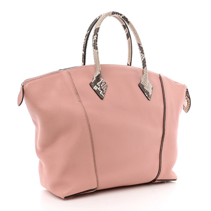 Louis Vuitton Veau Cachemire Snakeskin Soft Lockit MM Magnolia 3 of 10