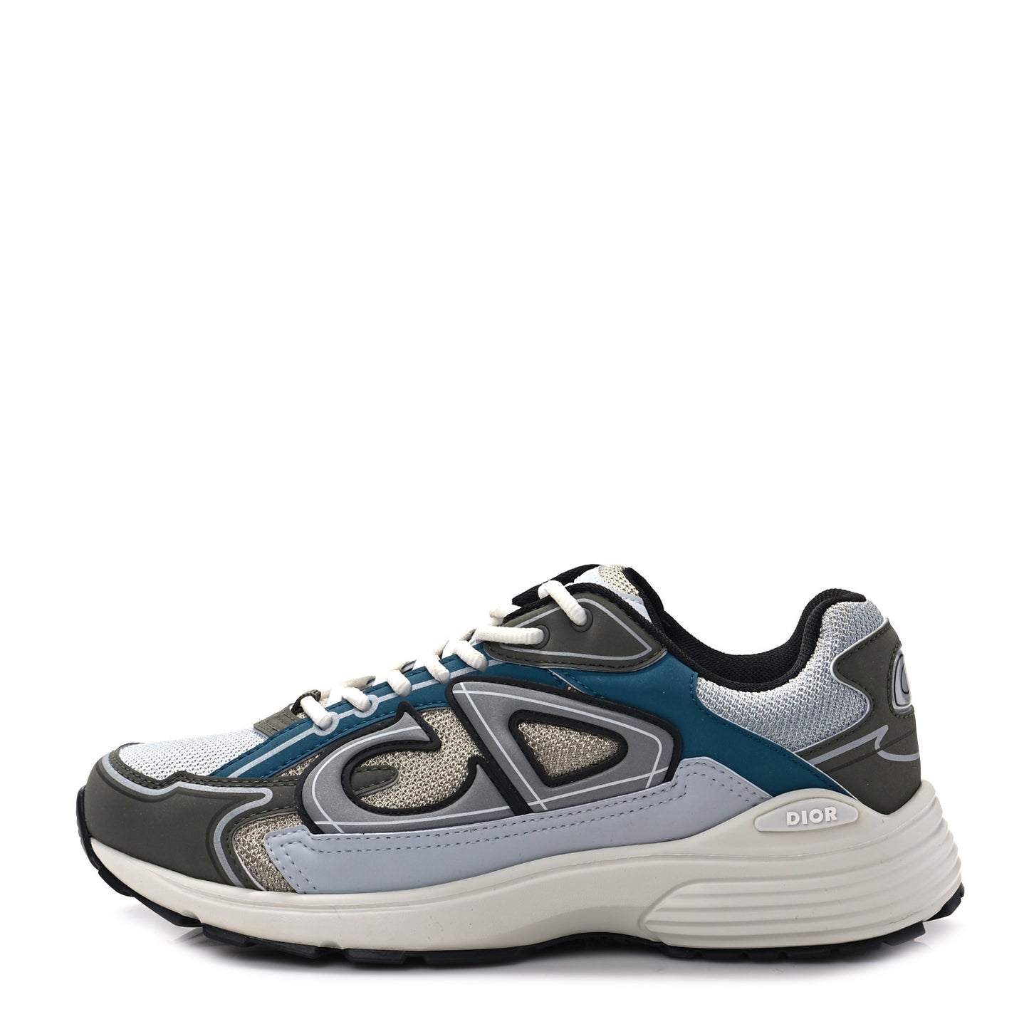 Technical Mesh Calfskin B30 Sneakers 39 White Blue