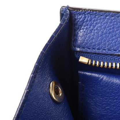 Celine Drummed Calfskin Suede Small Trapeze Indigo 11 of 24
