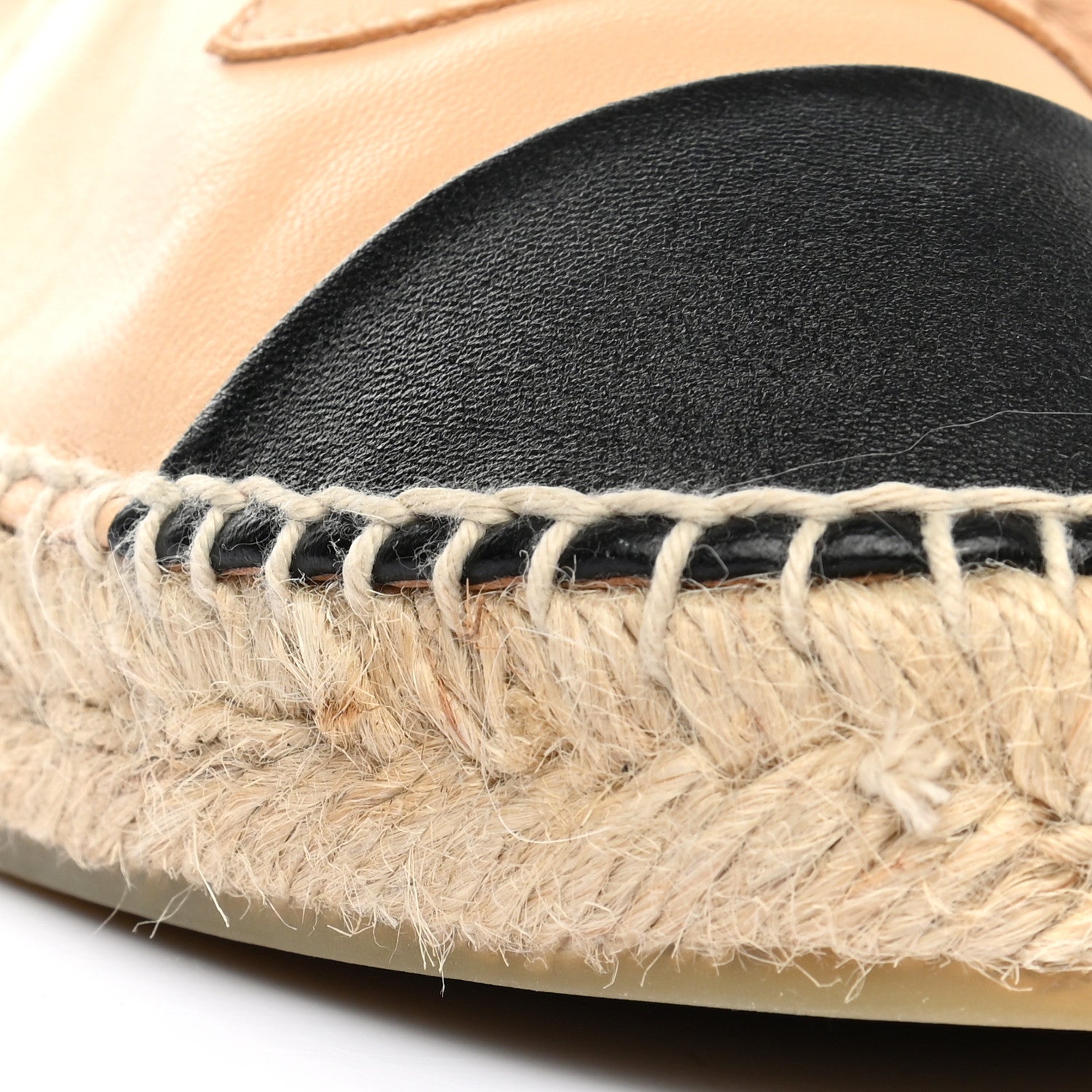 Chanel Lambskin CC Espadrilles 39 Beige Black 10 of 10