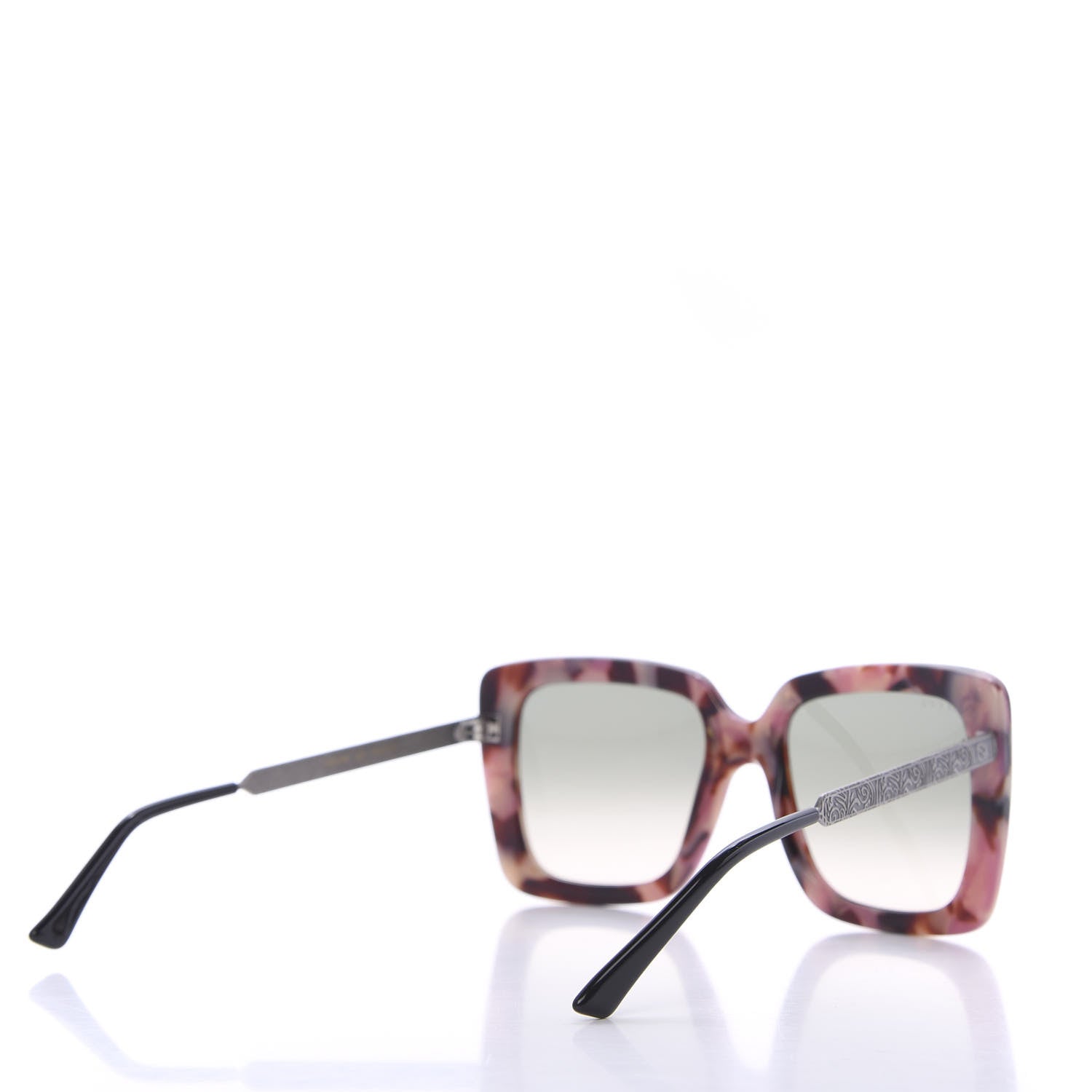 Gucci Acetate Square Frame GG0216S Sunglasses Rose Silver 4 of 8