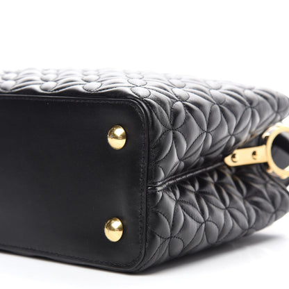 Louis Vuitton Lambskin Quilted Flower Capucines PM Black 9 of 11