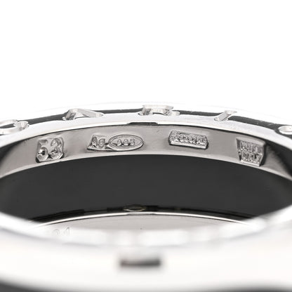 Bulgari Sterling Silver Ceramic Save The Children One-Band Ring 53 6.25 5 of 6