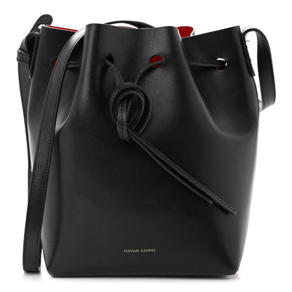 Mansur Gavriel Calfskin Mini Bucket Bag Black Flamma 1 of 14