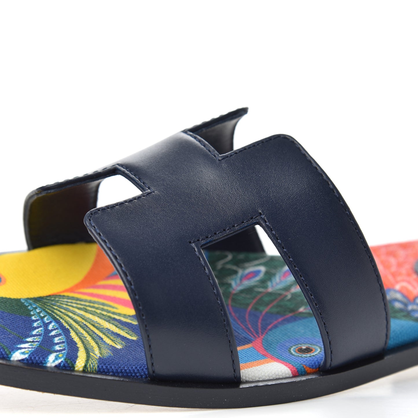 Calfskin Oran Sandals 37.5 Bleu