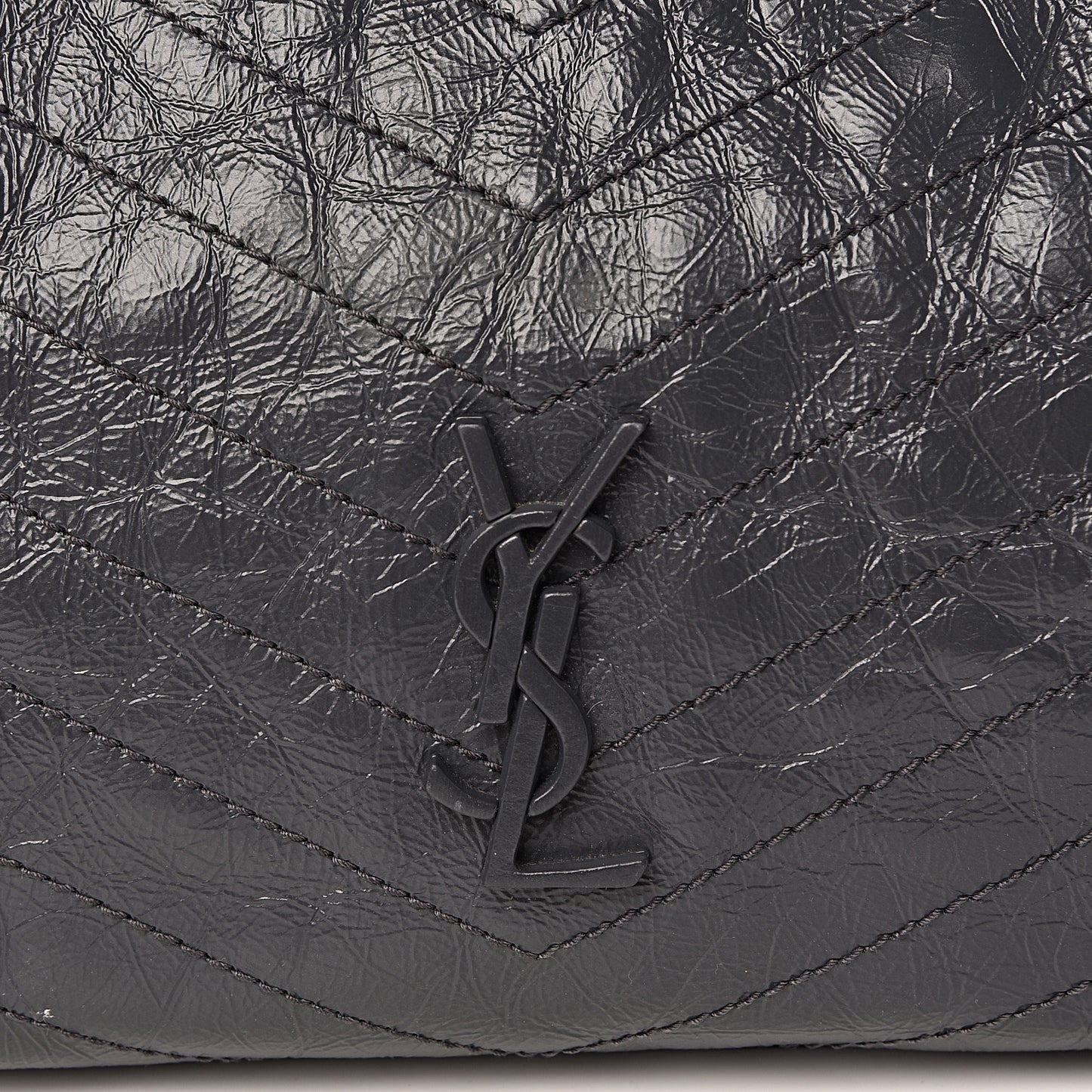 Crinkled Calfskin Matelasse Monogram Niki Shoulder Bag Storm