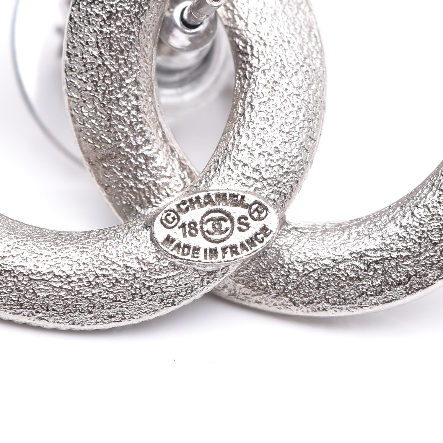 Chanel Baguette Crystal CC Dangle Earrings Silver 4 of 5