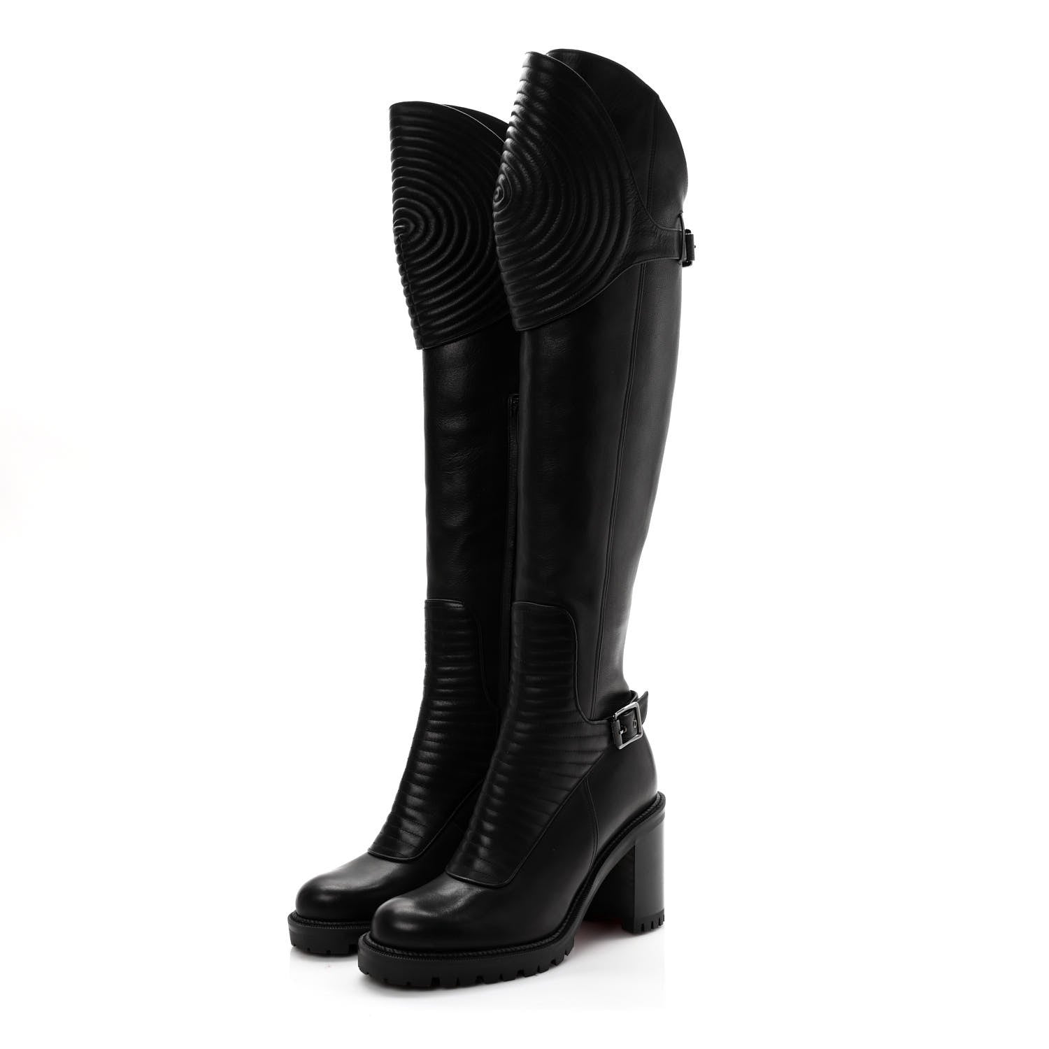 Christian Louboutin Calfskin Mad Maxime 70 Calf Boots 36 Black 3 of 8
