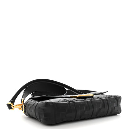 Fendi Nappa FF 1974 Embossed Baguette Black 4 of 9