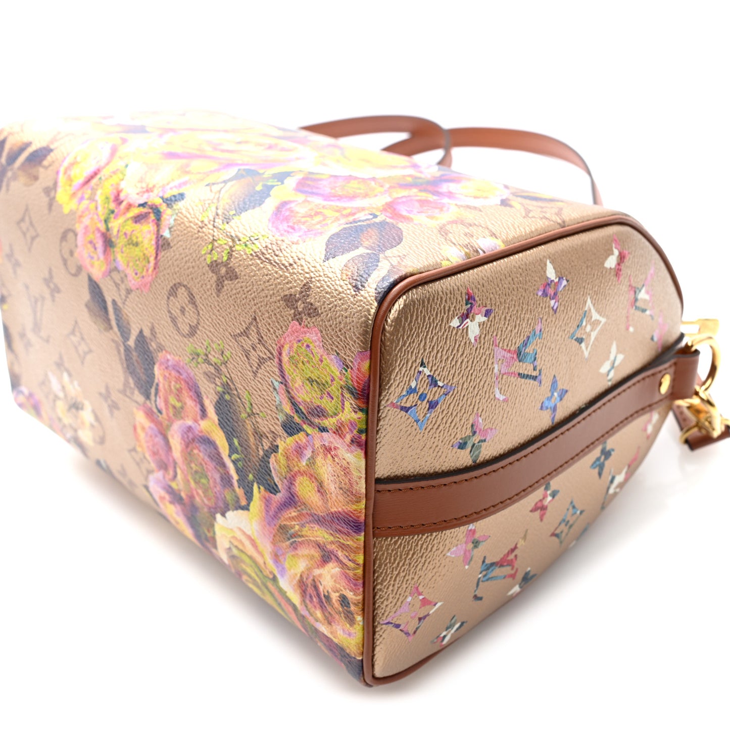 Metallic Monogram LV Garden Speedy Bandouliere 25 Gold