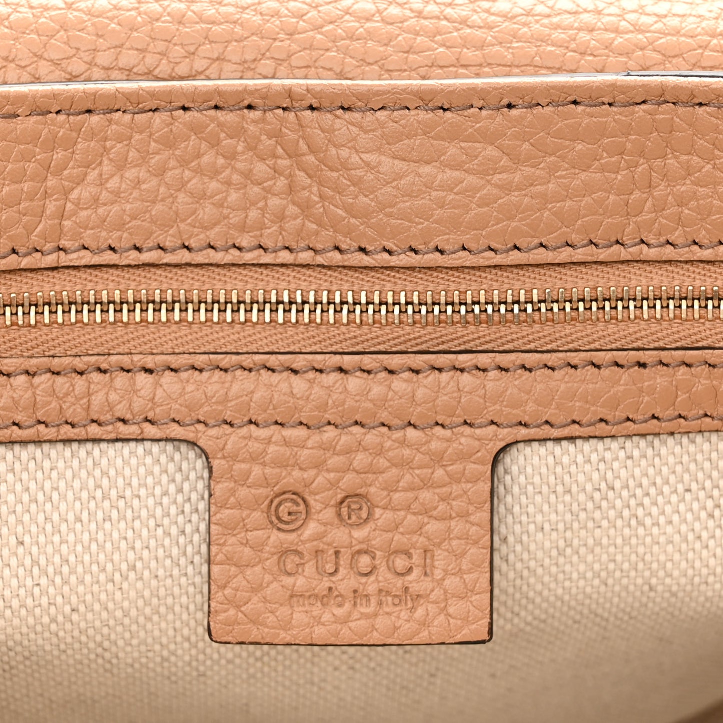 Pebbled Calfskin Medium Soho Flap Crossbody Camelia