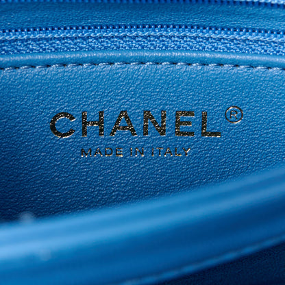 Chanel Lambskin Quilted Small Trendy CC Dual Handle Flap Bag Blue 7 of 11