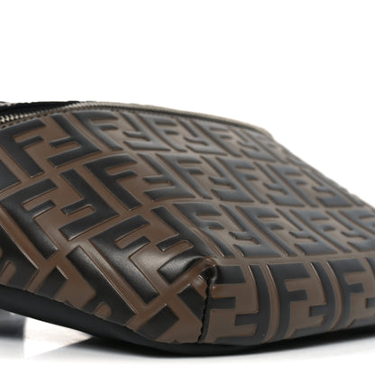 Fendi Vitello Century Bi-Color FF 1974 Embossed Belt Bag Maya Black 9 of 10