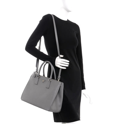 Prada Saffiano Medium Galleria Double Zip Tote Marmo 2 of 8