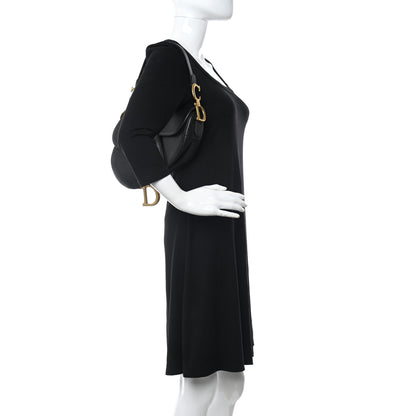 Christian Dior Grained Calfskin Saddle Bag Black 2 of 10