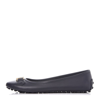 Louis Vuitton Calfskin Oxford Ballerina Flats 39 Navy 1 of 9