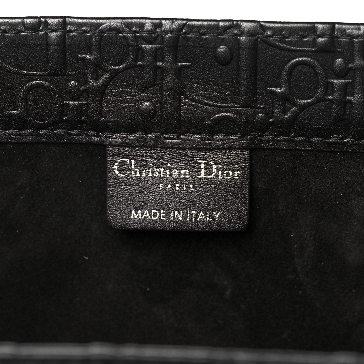 Christian Dior Oblique Calfskin Embossed Large Book Tote Black 6 of 14