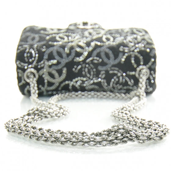 Chanel Tweed Pudong Strass Mini Flap 5 of 11