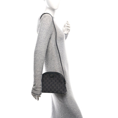 Gucci Denim Cuoio Harness GG Monogram Small Ophidia Dome Shoulder Bag Black Medium Grey 2 of 10