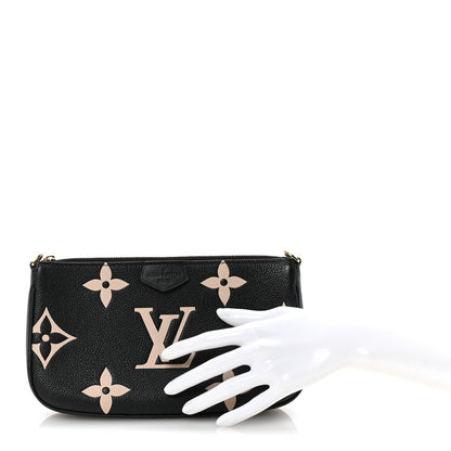 Louis Vuitton Empreinte Monogram Giant Multi Pochette Accessories Large Pochette Black Beige 2 of 6