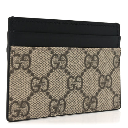 Gucci GG Supreme Monogram Calfskin Card Holder Beige Black 3 of 6
