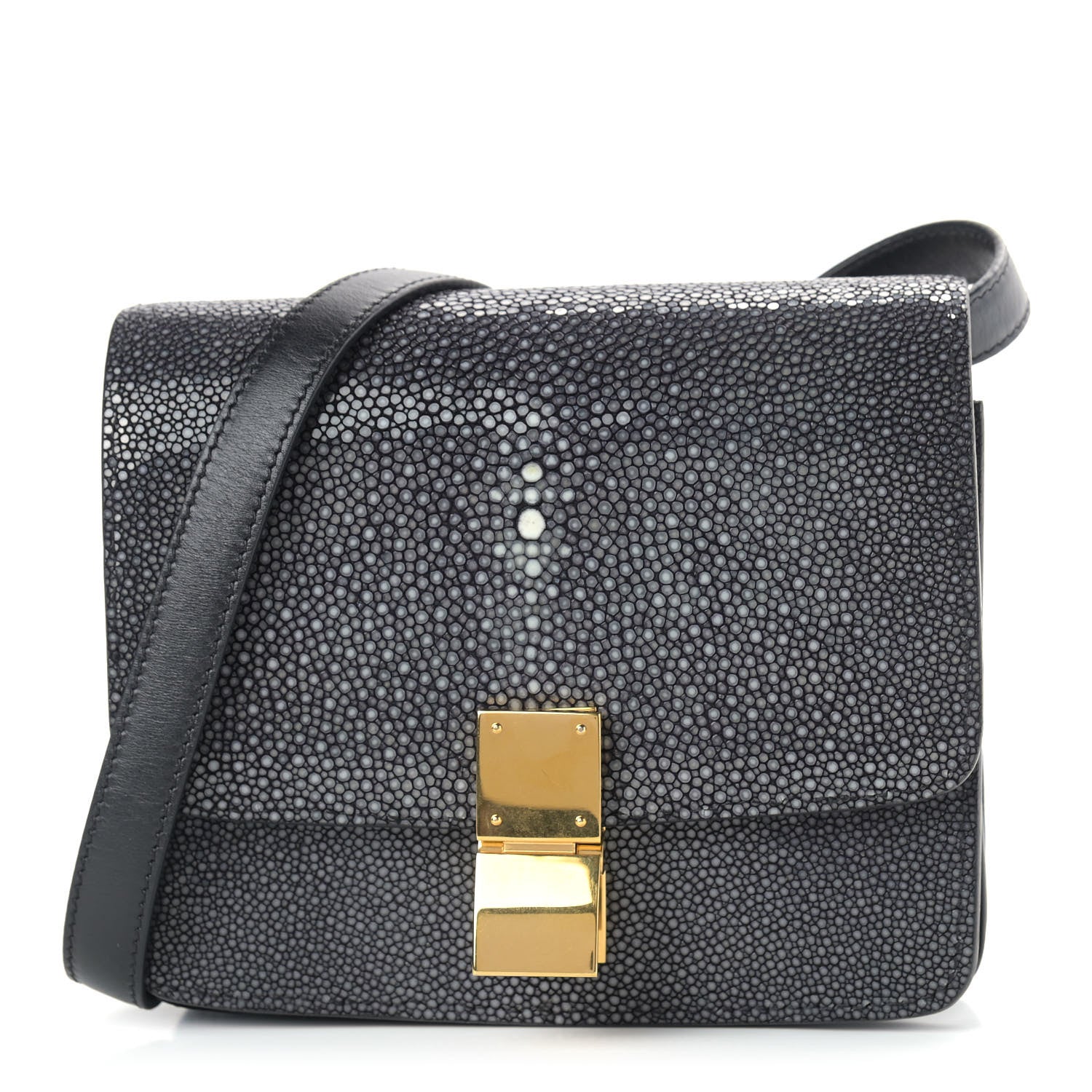Celine Stingray Small Classic Box Flap Bag Black 1 of 7