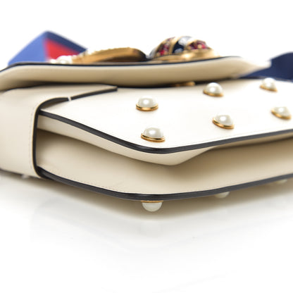 Gucci Nappa Pearl Studded Mini Queen Margaret Broadway Shoulder Bag Mystic White 7 of 9