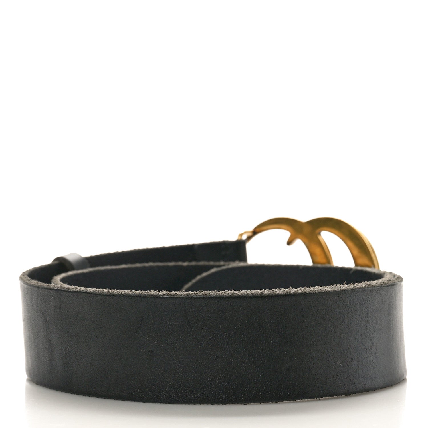 Gucci Textured Calfskin Double G 40mm Belt 80 32 Black 2 of 5