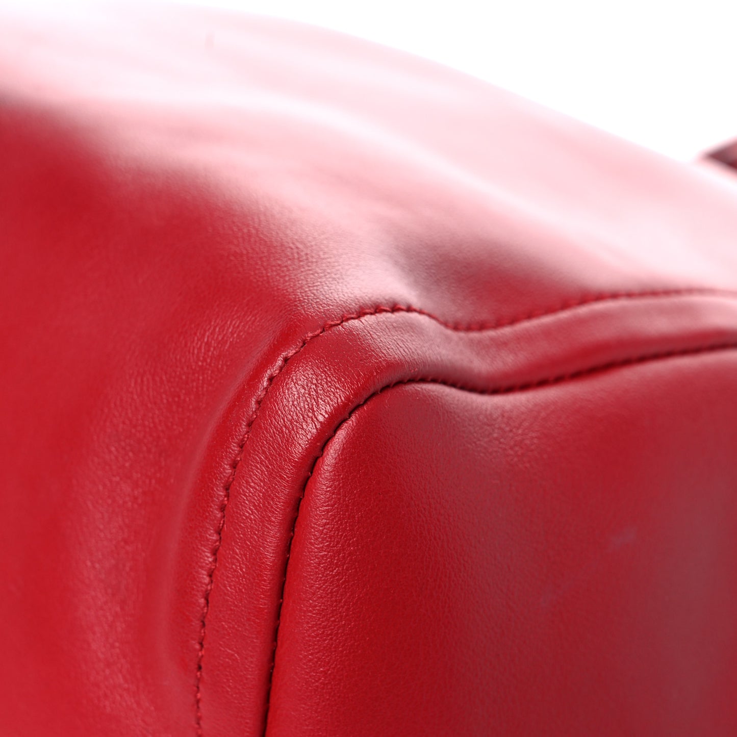 City Calfskin Shopping Tote Red