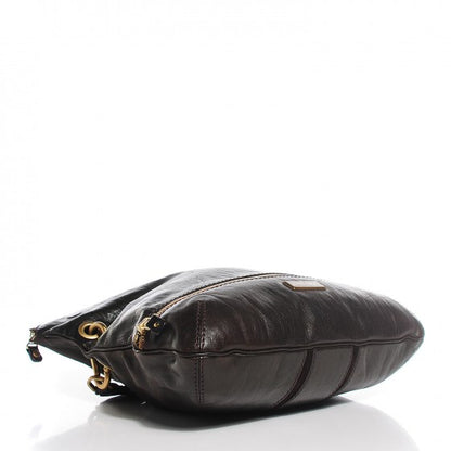 Jimmy Choo Calfskin Suede Marin Foldover Clutch Brown 4 of 13